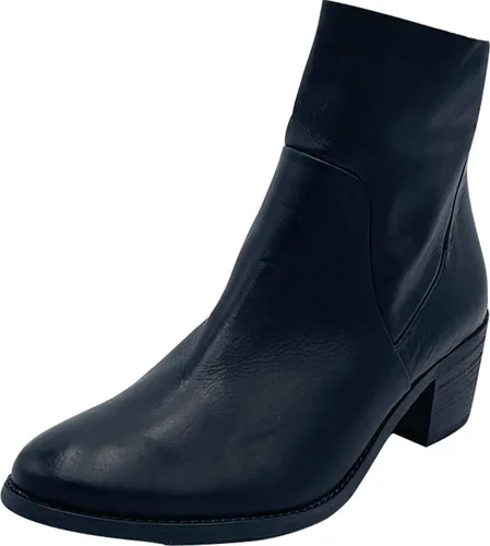 Paul Green Stiefelette aus Glattleder in Schwarz - Wanderschuhe in Größe 40, aus hochwertigem Glattleder, mit bequemem Blockabsatz und praktischem Reißverschluss für einfachen Einstieg.