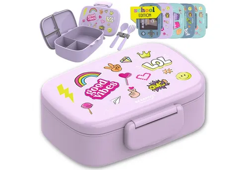 BEARFOOT Lunchbox Brotdose für Kinder in lila von bearfoot