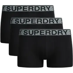 Superdry Boxershorts 3er Pack Schwarz, EU L - Herrenunterhosen in hochwertiger Qualität, mit bequemem Schnitt und stylischem Design für den perfekten Tragekomfort.