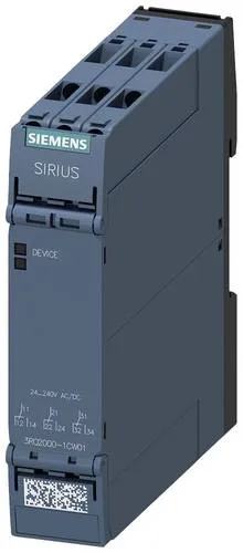 Siemens Koppelrelais 3RQ2000-1CW01 - Fehlerstromschutz (RCD) mit 3 vergoldeten Kontakten, ideal für vielseitige Anwendungen bei 24-240V AC/DC, ausgestattet mit LED-Anzeige für einfache Statuskontrolle.