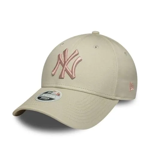 New Era 9Forty Damen Cap - New York Yankees Beige - Stylisches Baseballcap für Damen in hellem Beige, ideal für Freizeitaktivitäten. Aus 100% Baumwolle gefertigt, bietet es Komfort und einen sportlichen Look.