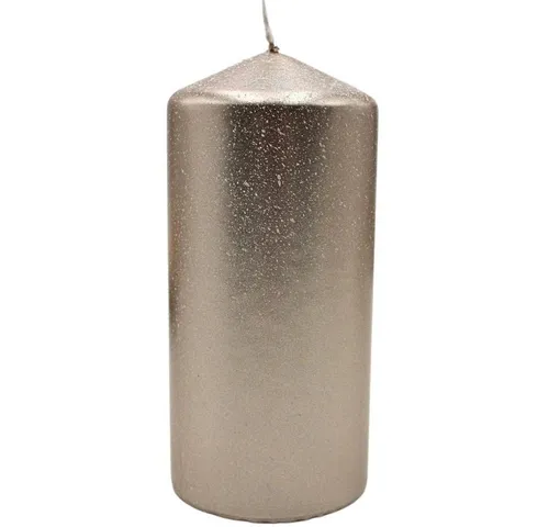 Dekohelden24 Formkerze Kerzen in verschiedenen Varianten, Cappuccino-Farbton, Glitterfinish