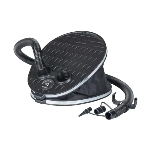 Mesle Luftpumpe Kikka Adapter für Luftmatratze Schlauchboot Schwimmflügel kompakte manuelle Fußpumpe mit 3L Volumen Pumpen & Absaugen schwarz