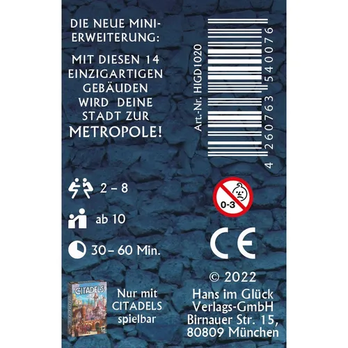Citadels – Metropole (Mini-Erweiterung) - NEU & OVP - kompetitiv