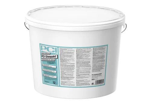 PCI Gisopakt® grün 12 kg - Haftgrund für Gipsputz - Effiziente Haftbrücke für Gipsputze auf Beton und Kalksandstein. Verbessert die Haftung und sorgt für gleichmäßige Festigkeit. Ideal für Wand und Decke in Innenräumen.