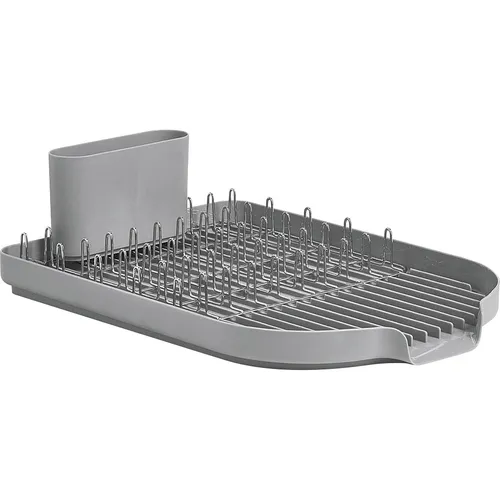 Zeller Abtropfgestell Geschirrabtropfständer 24890 - Spülenzubehör mit praktischem Besteckkorb und Auffangtablett, das Wasserbildung verhindert. Aus hochwertigem Metall und Kunststoff für langlebige Nutzung, ideal für Zuhause oder beim Camping.