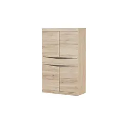 Highboard Turino , holzfarben , Maße (cm): B: 86 H: 139 T: 40.0