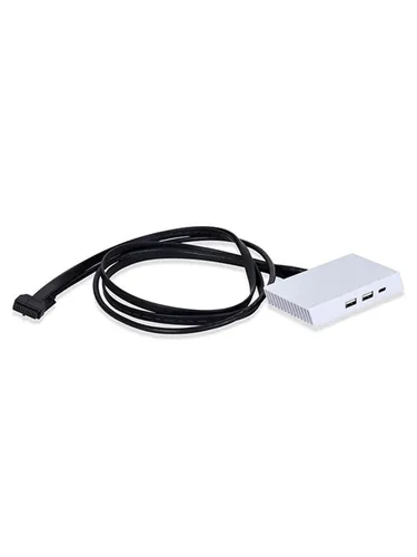 Lian Li O11 Dynamic Additional I/O Kit - White - Gehaeusezubehoer, perfektes Upgrade für dein PC-Gehäuse mit zusätzlichem I/O-Panel in elegantem Weiß