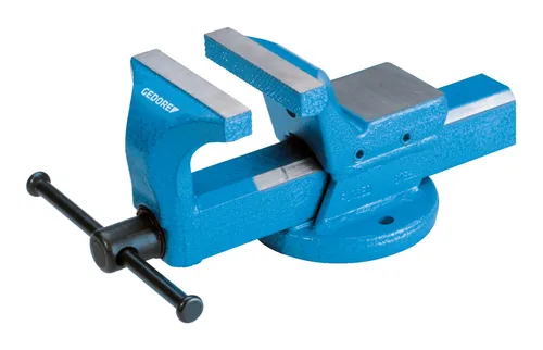 GEDORE Parallel-Schraubstock 150 x 200 mm - Stabil und präzise - Hochwertiger Schraubstock aus geschmiedetem Stahl mit induktiv gehärteten Spannbacken. Ideal für präzise Richtarbeiten dank extra großer Ambossplatte und nachstellbarer Führung.
