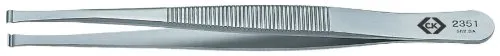 C.K T2351 Bestückungspinzette 115 mm - Industrie-Pinzetten aus rostfreiem Edelstahl, antimagnetisch und ideal für zylindrische Teile bis 1 mm Durchmesser, perfekt für präzise Anwendungen.
