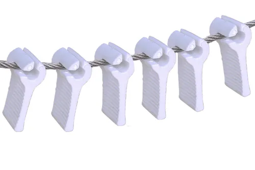 Klemmhaken / Laufhakenstopper für Sonnensegel, geeignet für 2 mm Seile, 6 Stück