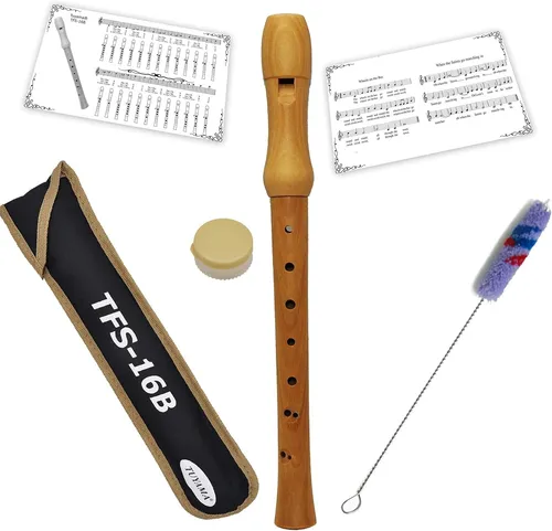 Tuyama TFS-16B Blockflöte aus Ahornholz – Barocke Griffweise – inkl. Grifftabell