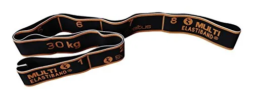 sveltus Elastiband Multi 30 kg 8 Griffschlaufen Fitnessband Widerstandstraining