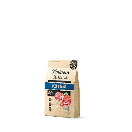 Eminent Selection Adult Large Breed – Premium Trockenfutter für große Hunde | Grain-Free oder glutenfrei | Rind & Lamm/Schwein & Ente | Gelenke, Fell & Verdauung | 2 kg / 12 kg (2 kg, Beef & Lamb)