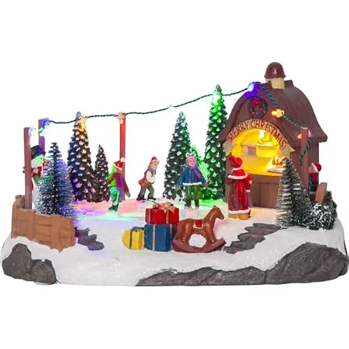 Star Trading LED Weihnachtsszenerie 'Iceville' mit Spieluhr