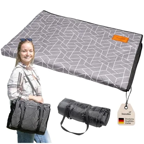 Skandika Zeltteppich Bredal 310 x 450 cm | Outdoor Teppich mit Softtouch- Polyester, wetterfest & wasserdicht, mit Tragegurt | Picknickdecke, Campingteppich, Zeltunterlage, Camping Zubehör