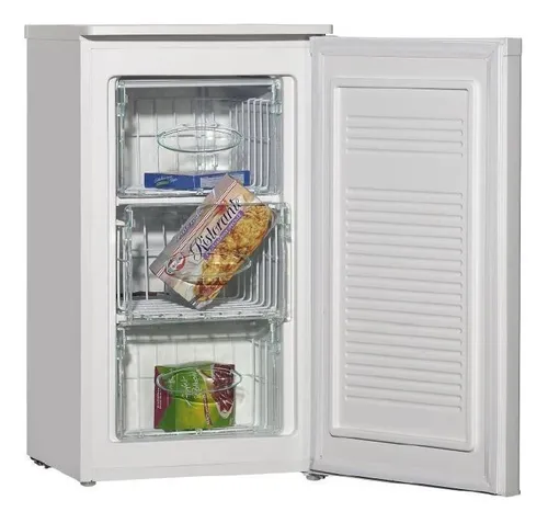 Amica GS 15496 W Gefrierschrank - Tiefkühler mit 4-Sterne-Kennzeichnung, bietet 60 l Nutzinhalt und eine Lagerung von Lebensmitteln bis zu 7 Stunden bei Stromausfall.