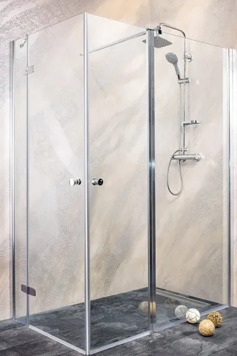 Sanotechnik Dusch-Schwingtür Sanoflex Symphony aus Einscheibensicherheitsglas - Elegante Dusch-Schwingtür mit Antikalk-Versiegelung, barrierefrei und schwenkbar. Ideal für jeden Badezimmerstil, sorgt für einen modernen Look und einfachen Zugang.