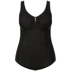 Ulla Popken Shaping-Body Nadelstreifen ohne BH von Ulla Popken