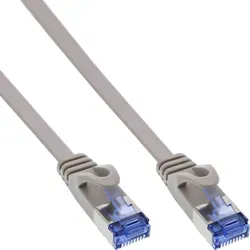 Inline® Patchkabel flach, U/FTP, Cat.6A, grau, 0,5m