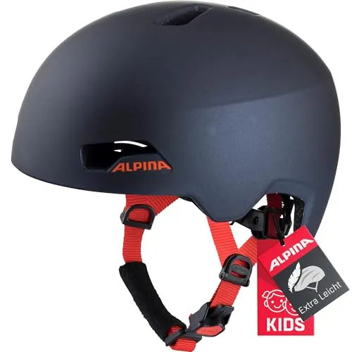ALPINA Hackney - Leichter & Bruchfester Kinderfahrradhelm - Fahrradhelme mit optimaler Klimatisierung und nachrüstbarem LED für gute Sichtbarkeit. Ideal für mehr Sicherheit und Komfort beim Radfahren.