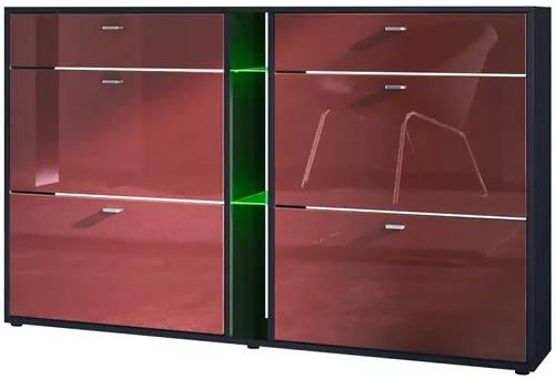 Schuhregale & -schränke Rot von Vladon