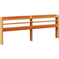 vidaXL Kopfteil mit Ablagen Wachsbraun 180 cm aus Massivholz