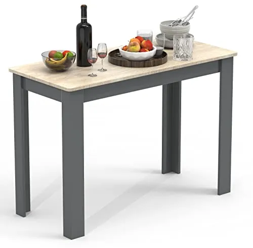 VCM Esstisch Esal 110 - Eiche/Anthrazit, 4 Personen - Esszimmertisch für 4 Personen, pflegeleichte und kratzfeste Oberfläche, ideal für gemütliche Essen im kleinen Kreis. Maße: 110 x 76 cm.