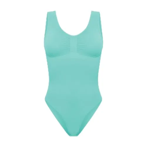 creamy fabrics Damen Figurformender Shapewear Bodysuit mit Slip – Tank Body mit breiten Trägern – Starke Kompression Bauch & Taille – Nahtlos für glatte Silhouette & Po-Lifting