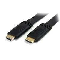 StarTech.com High Speed Flaches High-Speed-HDMI-Kabel mit Ethernet - Ultra HD 4k x 2k HDMI Kabel (Stecker/Stecker) - Video-/Audio-/Netzwerkkabel - HDMI - 28 AWG - HDMI, 19-polig (M) - HDMI, 19-polig (M) - 5,0m - abgeschirmt - Schwarz (HDMM5MFL)
