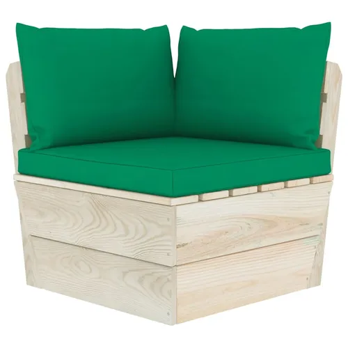 vidaXL Garten-Paletten-Ecksofa mit Kissen - Gartenmöbel aus imprägniertem Fichtenholz, langlebig und stabil. Das modulare Design ermöglicht individuelle Anpassungen für Ihre perfekte Gartenlounge.
