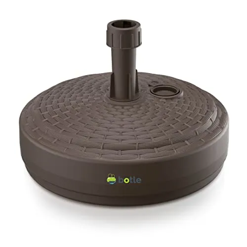 Schirmständer Schirmhalter Sonnenschirmständer Umbra Ständer aus Kunststoff Rund Form zu Garten Terrasse Strand Rattan Sonnenschirmfuß befüllbar mit Sand Wasser oder Kies Sonnenschirm Flagge Mast stän