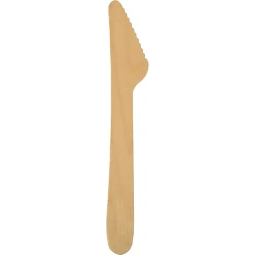 PAPSTAR 18200 Messer, Holz Pure 16,5 cm. EinwegMesser, Holz. Menge: 100 St, Natur, braun