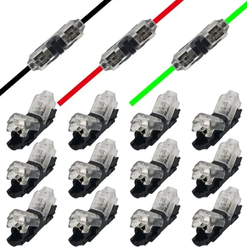 CTRICALVER 1-poliger Verdrahtungsstecker Verdrahtungszweigstecker Einfache und schnelle Installation der Verkabelung Abzweigverdrahtung dünne Drähte [12 Stk]