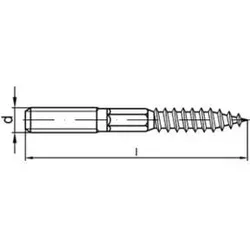Reyher Stockschrauben A 2 Typ 23E M 6x130 (100 Stück) - Hochwertige Stockschrauben, ideal für vielseitige Anwendungen. Lieferung im praktischen 100er-Pack, Länge 130 mm, Gewindegröße 6 mm – perfekt für Ihre Projekte.