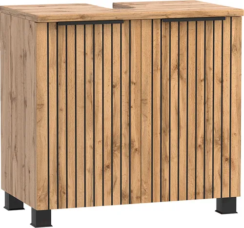 Lomadox Waschbeckenschrank LIVINGSTON-03 Eiche, 60cm