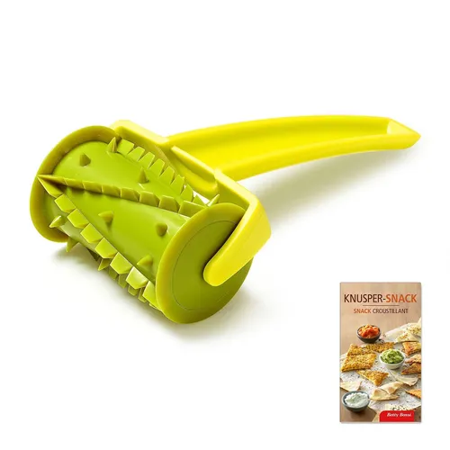 Produktbild BETTY BOSSI Nacho Roller Teigschneider Teigroller aus Kunststoff Snacks Grün NEU