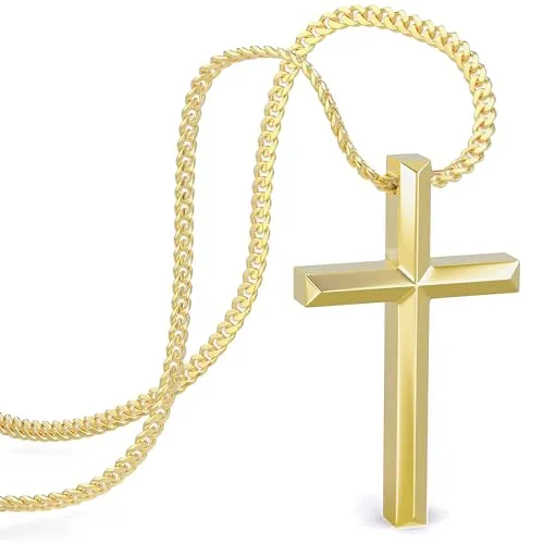 SERASAR Kreuz Kette Gold Damen von SERASAR