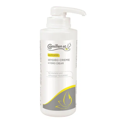Camillen 60 Hydro Creme 500 ml mit Pumpe - Fußcreme für alle Hauttypen, spendet intensive Feuchtigkeit und pflegt trockene sowie schuppige Hautpartien effektiv.