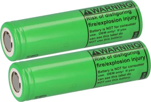 2x LG INR18650-MJ1 3,7V 3500mAh 10A unprotected flat Top