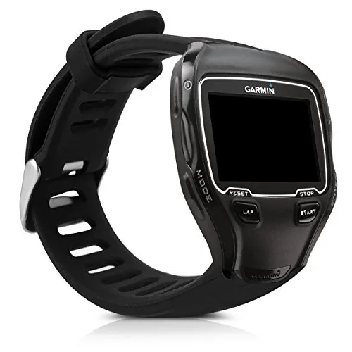 kwmobile Ersatzarmband kompatibel mit Garmin Forerunner 910XT - Silikon Fitnessarmband in Schwarz, flexibel und reißfest für optimalen Tragekomfort beim Sport und Alltag
