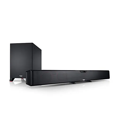 Teufel CINEBAR PRO Easy - Soundbar mit Subwoofer Set, Bluetooth, 4K, WLAN, Dolby Audio, Multiroom, HDMI 3D ARC CEC‌, Bassreflex - schwarz