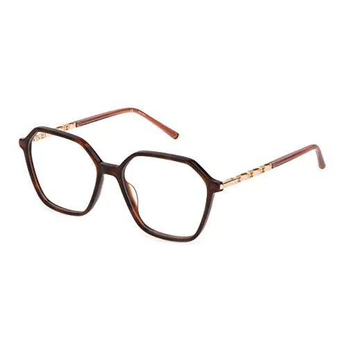 Escada VESD54 Brille, Shiny Dark Havana, 55 für Damen, Braun, hochglanz (Shiny Dark Havana), 70