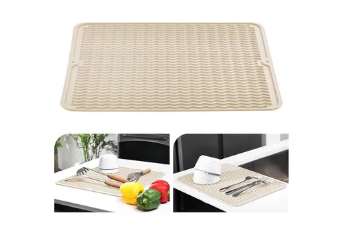 LuxusKollektion Abtropfmatte Silikon 40x60cm Beige