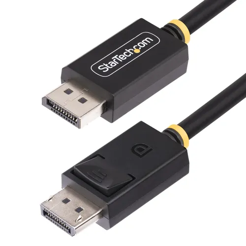 StarTech.com 1m DisplayPort 2.1 Kabel - VESA-zertifiziert für 16K/8K - DisplayPort-Kabel für hochauflösende 16K/8K-Displays, unterstützt UHBR20 und bietet stabile Signalübertragung für beste Videoqualität.