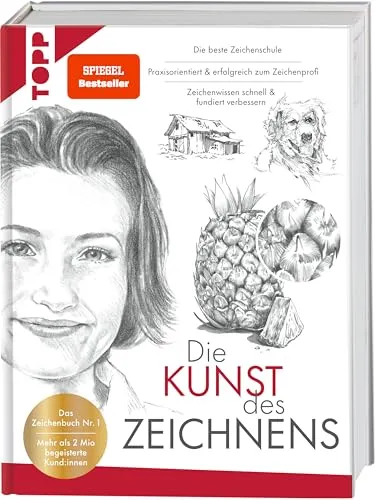 Die Kunst des Zeichnens: Die beste Zeichenschule - Malen & Zeichnen – Lerne Zeichnen mit über 200 Seiten praxisnahen Anleitungen, ideal für Anfänger und Fortgeschrittene. Entdecke neue Themen wie Manga und Comic!