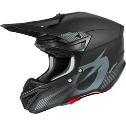 Oneal 5SRS Polyacrylite Solid V.25 Motocross Helm, schwarz-grau, Größe 2XL - Motorradhelm mit robustem Thermoplast-Material und sicherem Doppel-D-Sicherheitsverschluss, ideal für maximale Sicherheit und Komfort beim Motocross.