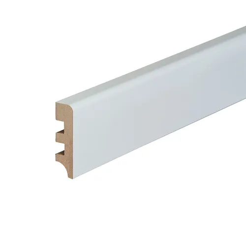 Sockelleiste weiß 19 x 70 MDF lackiert RAL 9010 Kabelkanal Fussleiste
