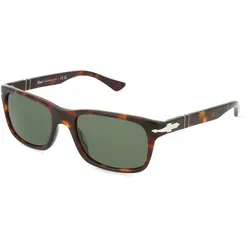 Persol 0PO3048S Herren-Sonnenbrille - Stilvolles Design in Braun - Sonnenbrillen mit braunem Acetat-Gestell und grünen Mineralgläsern, ideal für stilbewusste Männer, die Wert auf Qualität und Komfort legen.