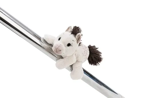 NICI MagNICI Pferd Mony K. Pony 12cm - weiß - Kuscheltier mit Magnet – Plüschtier haftet auf Metalloberflächen, Magnettafeln und Taschenhänkel als Reisebegleiter – tolle Geschenkidee | 62233